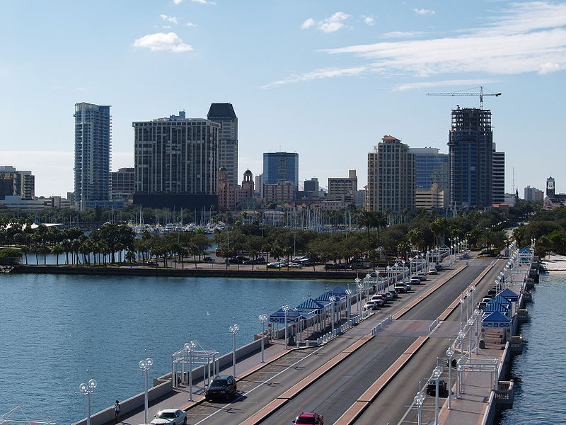 Saint Pete skyline from pier.