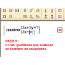 Muestra Imagen Escribir las ecuaciones.