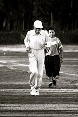 Mayor haciendo deporte en el Parque Huayamilpas, México