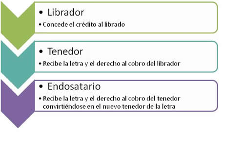 Librador, tenedor y endosatario