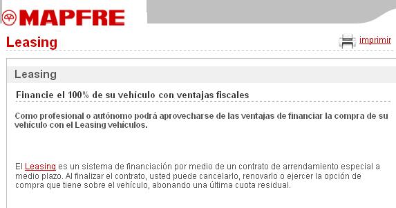 Leasing. Mapfre