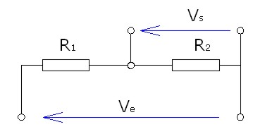 Divisor de tensión resistivo