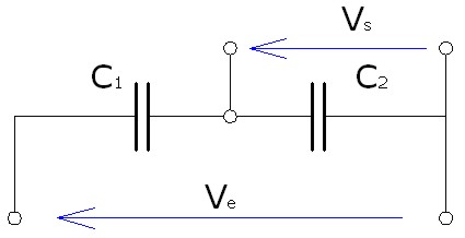 Divisor de tensión capacitivo