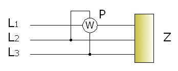 Medición de potencia reactiva en red trifásica equilibrada sin neutro