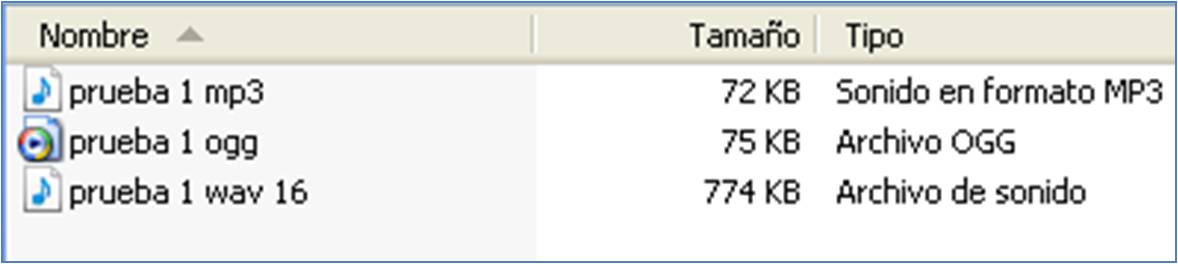 archivos audio