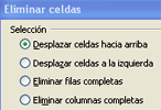 eliminar celdas