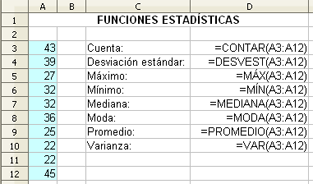 ejercicio estadística