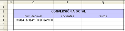 conversión a octal