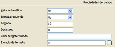 propiedades del campo