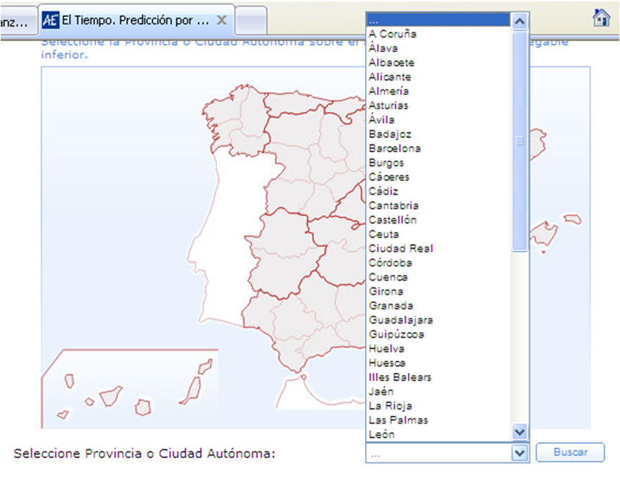 provincias aemet