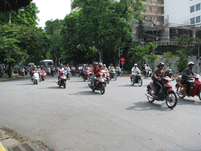 bustling street