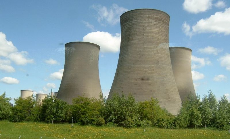 Torre de refrigeración de una central térmica