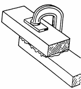 Sujeción de las piezas que van a ser pegadas con cola de carpintero